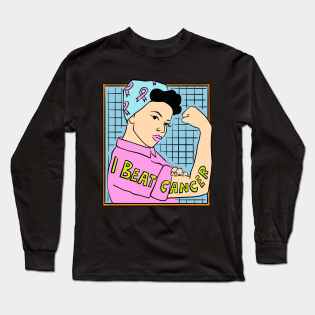 I Beat Cancer Long Sleeve T-Shirt by IHateDumplings